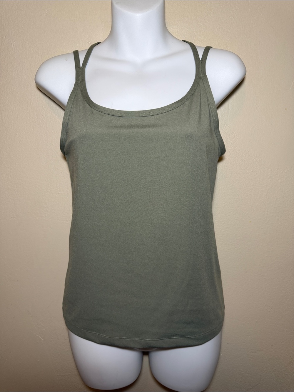PINK Victoria's Secret Olive Double-Strap Tank